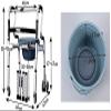 WOTZOV 4-in-1 Commode Chair with Wheels, Shower Transport Chair, Foldable and Height-Adjustable view 2