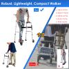SXTYFBB Foldable Walker, Lightweight Aluminum Alloy Rollator with 2 Wheels, Adjustable for Elderly Women and Men view 4