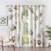 Seashell Nautical Coastal Blackout Curtains with Grommets, Thermal Curtains, 2-Piece Set, 166 x 75 cm view 1