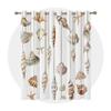 Seashell Nautical Coastal Blackout Curtains with Grommets, Thermal Curtains, 2-Piece Set, 166 x 75 cm view 2