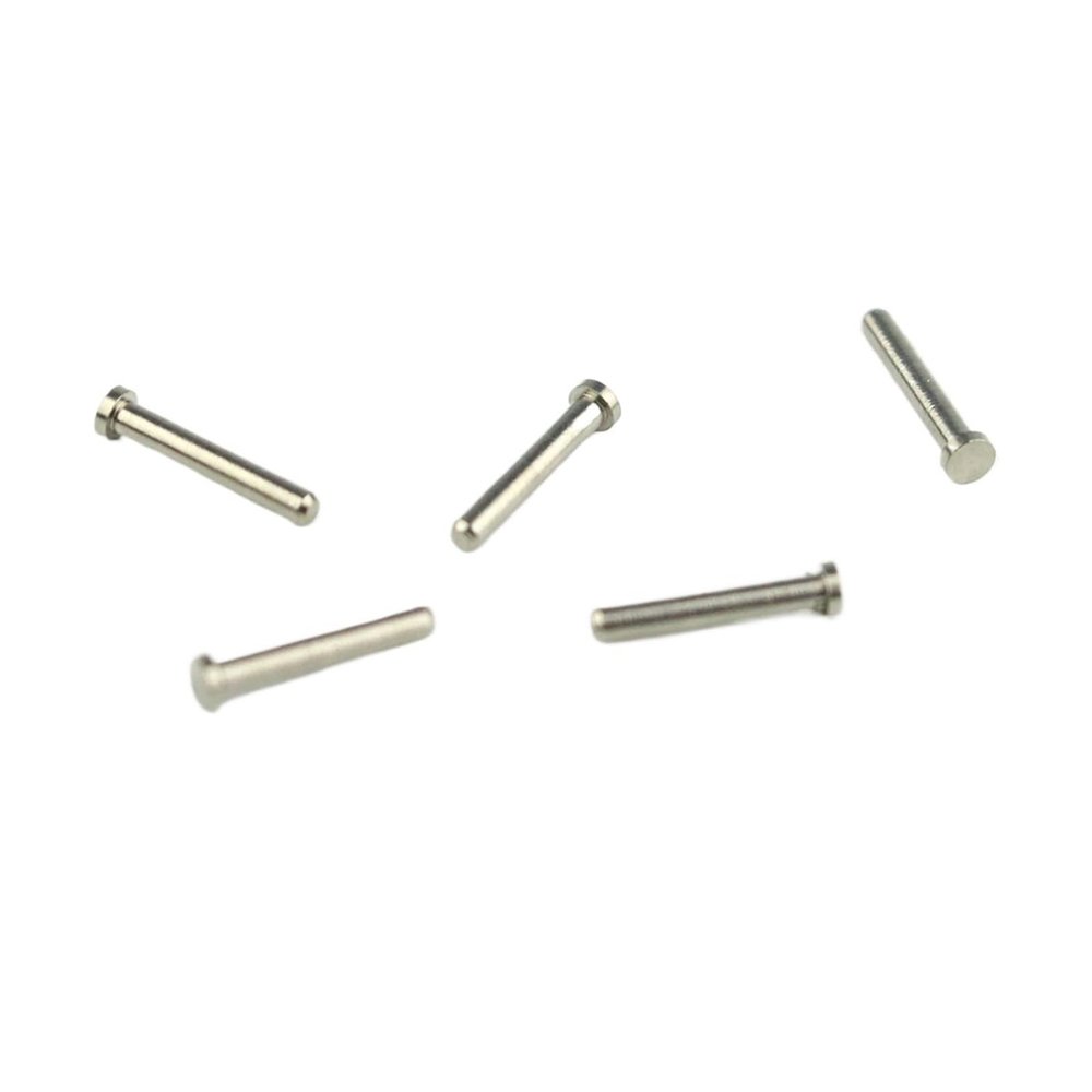 OZZLZH 20-Piece Metal Eyeglass Hinge Rivet Screws, Single-Pin, 1.8 x 1.18 x 6 mm