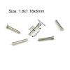 OZZLZH 20-Piece Metal Eyeglass Hinge Rivet Screws, Single-Pin, 1.8 x 1.18 x 6 mm view 2