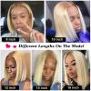 13x4 Ombre Blonde Short Bob Wig for Women, Remy Human Hair, 150% Density view 3