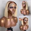 13x4 Ombre Blonde Short Bob Wig for Women, Remy Human Hair, 150% Density view 4