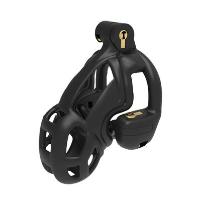 Cobra Terminator Double-Lock Chastity Cage, Anti-Escape Design, 4 Ring Sizes (M-52 mm)