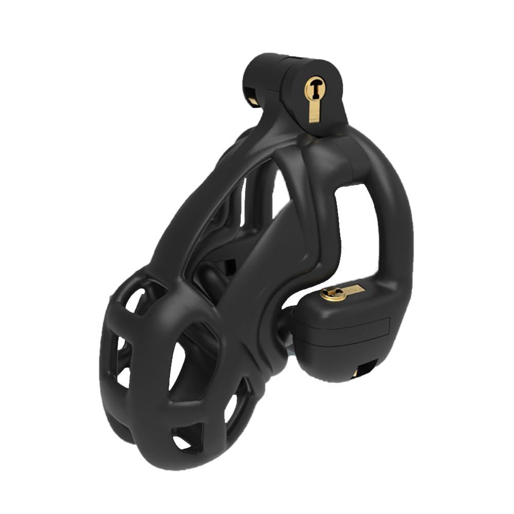 Cobra Terminator Double-Lock Chastity Cage, Anti-Escape Design, 4 Ring Sizes (M-52 mm)