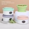Pyhodi Portable Folding Silicone Water Bowl for Pets, 150 mL, Purple view 3