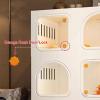 Large Indoor Cat Enclosure with Litter Box, 2–3 Levels, Plastic and Resin, Transparent Windows view 3