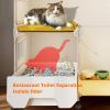 Large Indoor Cat Enclosure with Litter Box, 2–3 Levels, Plastic and Resin, Transparent Windows view 4