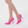 GENSHUO Unique Cone-Shaped Stiletto Heels, 10 cm High, Pointed Toe, Bright Pink, EU 42 view 2