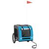 Dog Bicycle Trailer, Blue and Gray, Oxford Fabric and Iron view 2