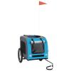 Dog Bicycle Trailer, Blue and Gray, Oxford Fabric and Iron view 3