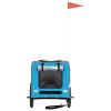 Dog Bicycle Trailer, Blue and Gray, Oxford Fabric and Iron view 4