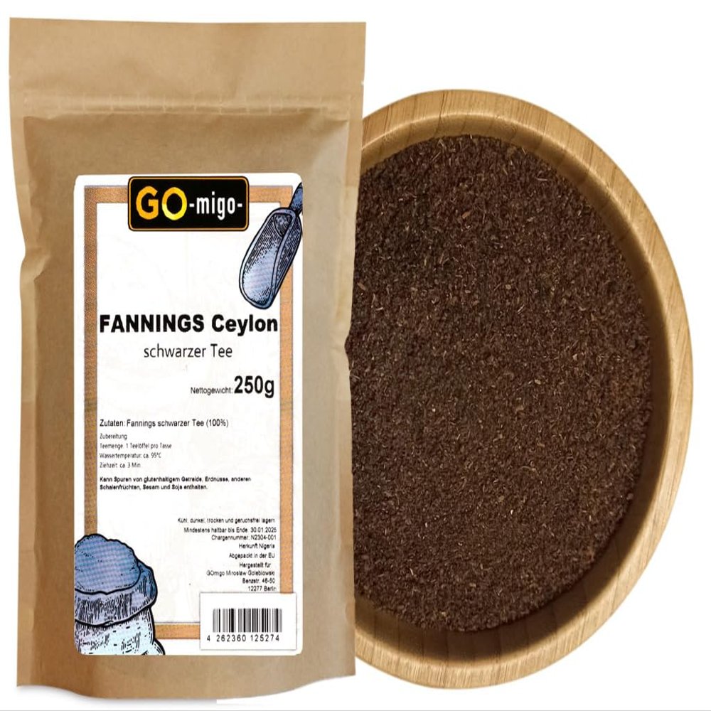 0.25 kg Fannings Ceylon Black Tea, 250 g - GOmigo