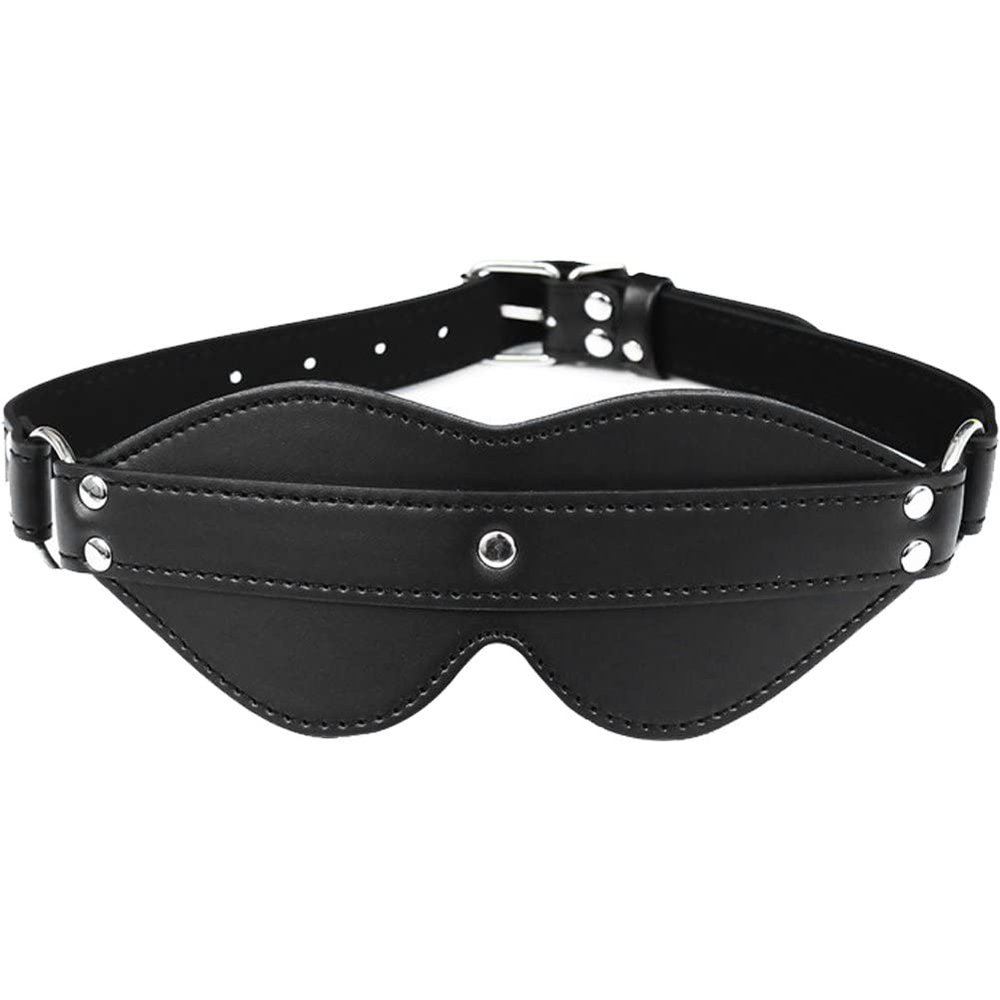 Lpitoy PU Leather Role-Play Blindfold and Sleep Mask for Adults