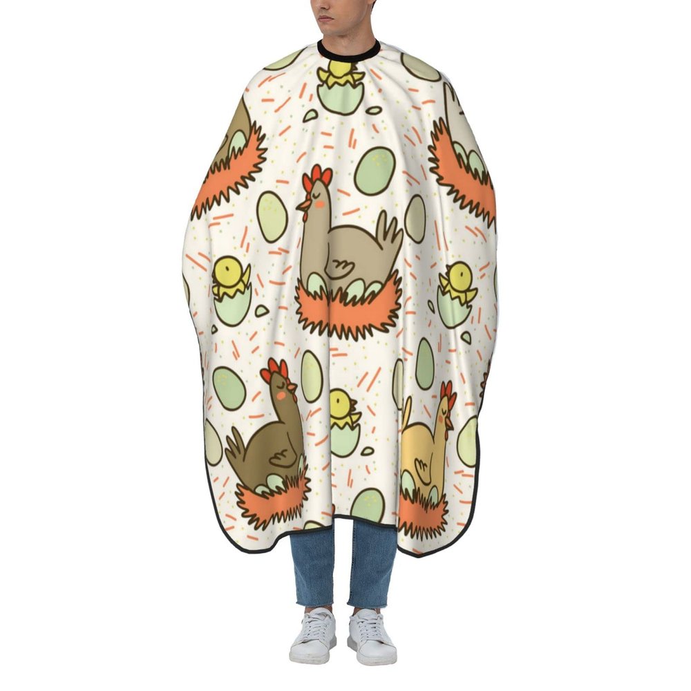 Funny Chicken Egg Barber Cape, Professional Unisex Salon Haircut Cape, 140 x 168 cm