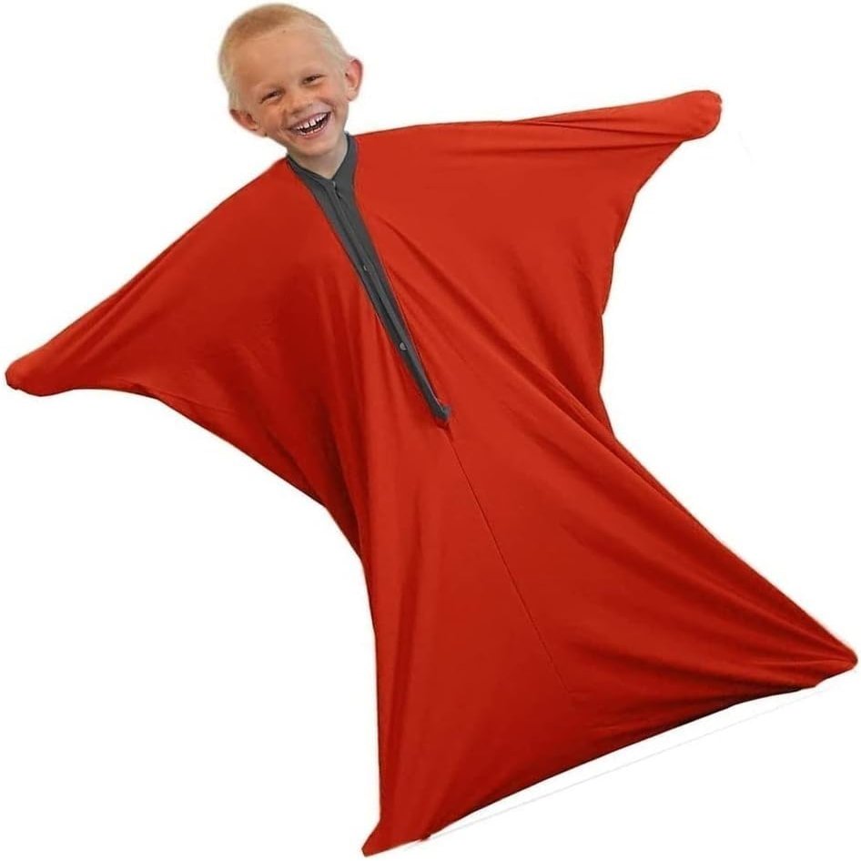 DTREEL Sensory Body Sock for Children Ages 3–12, Red, M