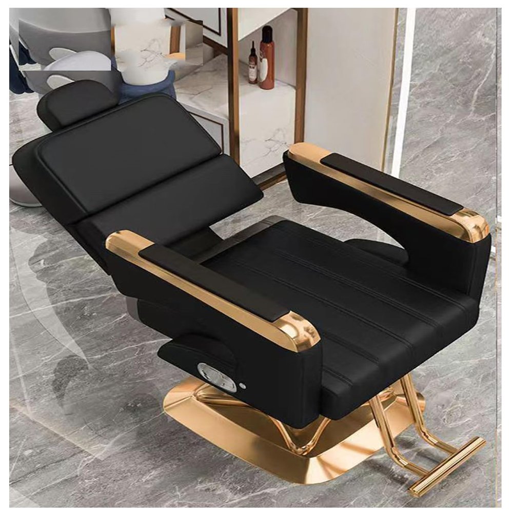 WKXTECZT Barber Chair with Hydraulic Pump, 360° Swivel, Adjustable, with Footrest, 150 kg