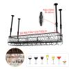 UYDJAKX Height-Adjustable Ceiling-Mounted Wine Rack, Hanging Wine Bottle and Stemware Holder, Metal and Iron, Vintage Style, 60 x 25 cm view 2