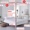 ZJFJMBD Full-Size Canopy Bed Frame Rod Set view 4