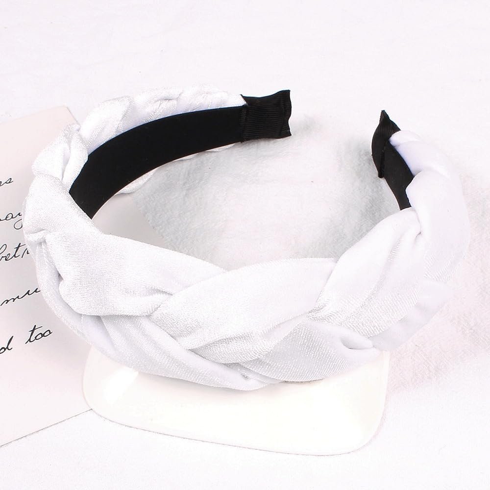 Blausky Braided Velvet Headband for Women