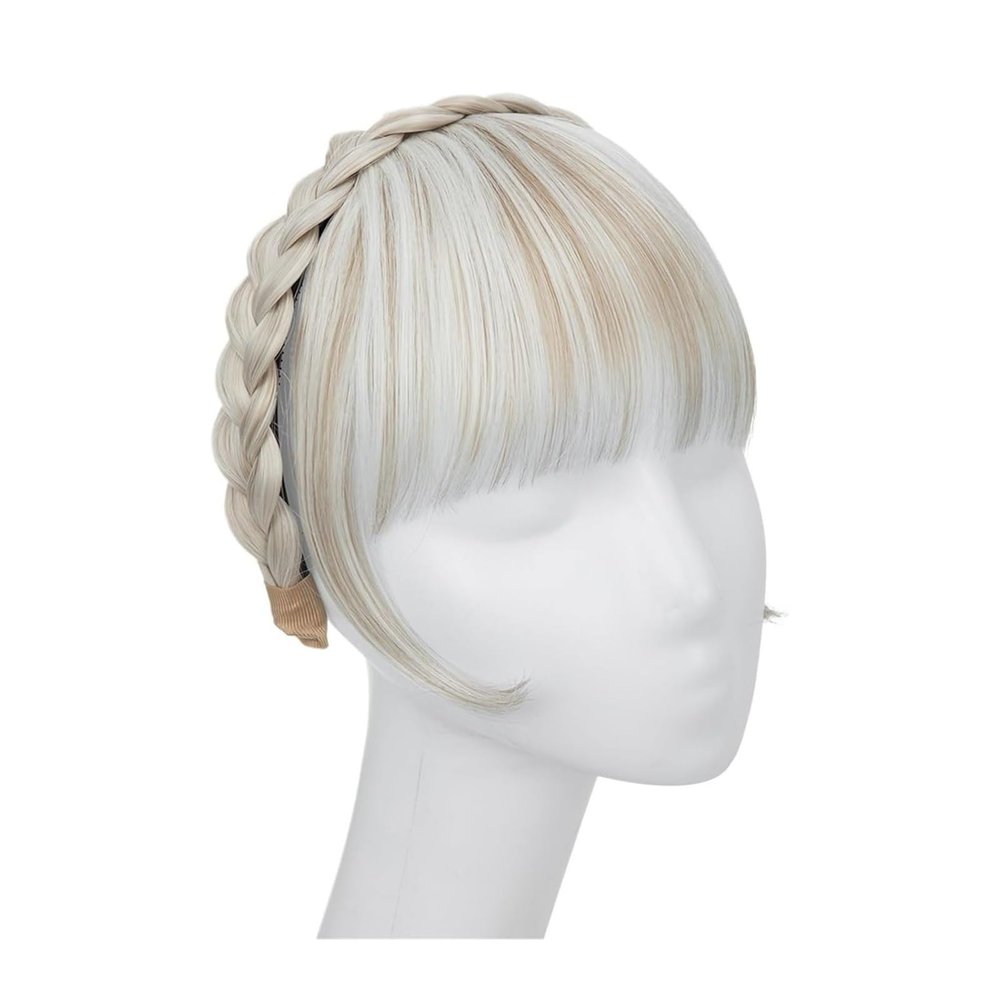Natural-Looking Clip-In Bangs Wig with Headband for Women