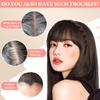 Natural-Looking Clip-In Bangs Wig with Headband for Women view 4