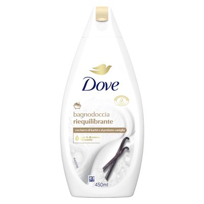 Dove Balancing Shower Gel with Shea Butter & Vanilla, 1/4 Moisturizing Cream, Dermatologically Tested, 100% Recycled Bottle*