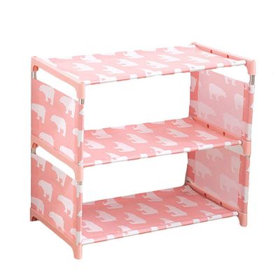 WADRBSW Shoe Rack, Simple 34-Tier Extendable Shoe Storage Rack, Quick to Assemble, for Student Dorms, Pink, 3 Star of Light to Pursue Happiness