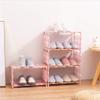 WADRBSW Shoe Rack, Simple 34-Tier Extendable Shoe Storage Rack, Quick to Assemble, for Student Dorms, Pink, 3 Star of Light to Pursue Happiness view 3