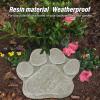 Pet Memorial Gift, Sympathy Gift for Loss of Dog or Cat, Paw Print Memorial Stone, Moss Green view 3