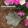 Pet Memorial Gift, Sympathy Gift for Loss of Dog or Cat, Paw Print Memorial Stone, Moss Green view 4
