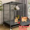 WXXSHGDW Large Indoor Rabbit Cage, 2-Tier Metal Small Animal Cage with Tray and Wheels, White view 3