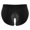 Jhaoyu Women's Glossy Open-Crotch Panties, High-Waisted, Black, XL view 2