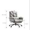 AJYBYUKJ Computer Chair, Home Office Desk Chair, Reclining Swivel Chair, Gray view 3