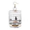 asdchZen Deluxe Round Bird Cage, Stainless Steel, 36 cm view 1