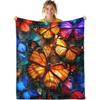 Butterfly Flannel Throw Blanket, 60 x 80 in view 1