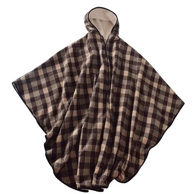 MRKU Wheelchair Winter Blanket with Hood and Thick Fleece Lining