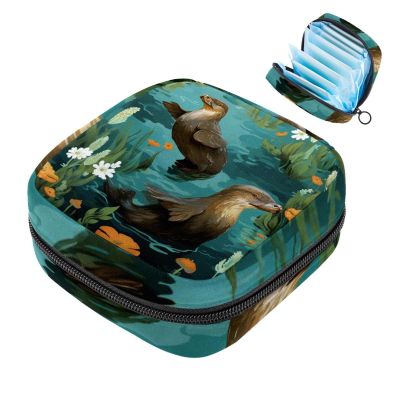 Women's Sanitary Pad Storage Pouch with Zipper, Platypus-1309