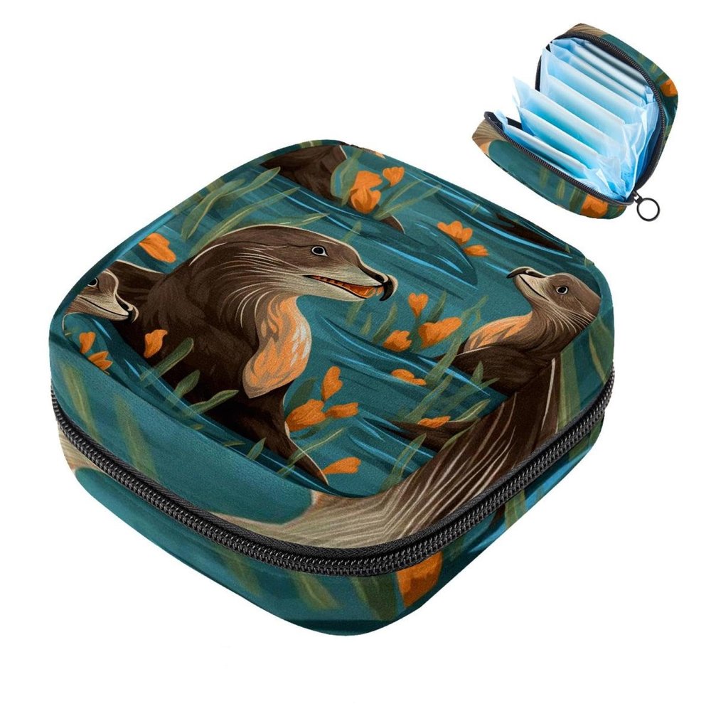 Menstrual Product Storage Bag with Zipper, Pad, Tampon & Nursing Pad Organizer