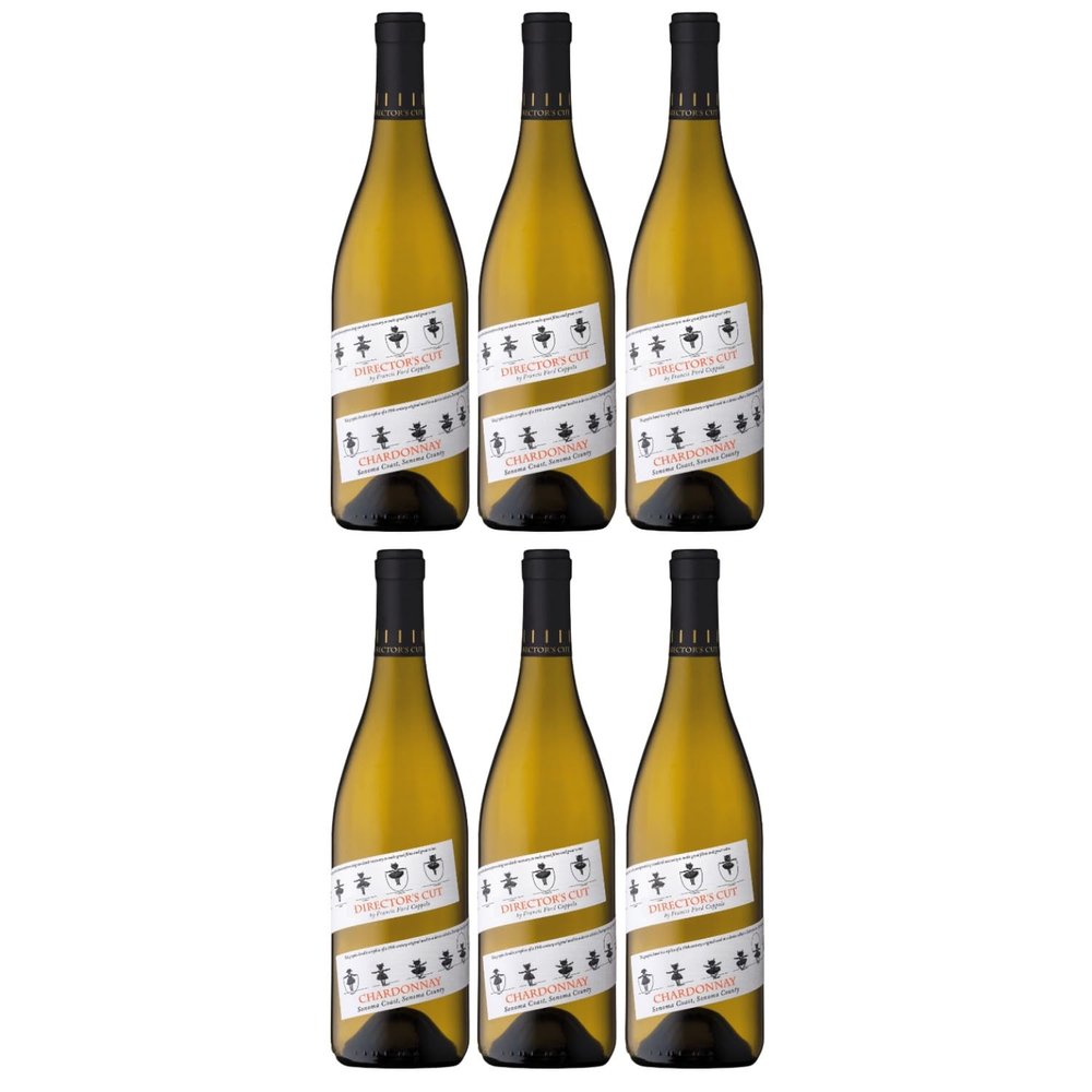 Francis Ford Coppola Director's Cut Chardonnay Sonoma Coast Dry White Wine, Napa Valley, California, with FeinWert E-Book (6 x 0.75 L)
