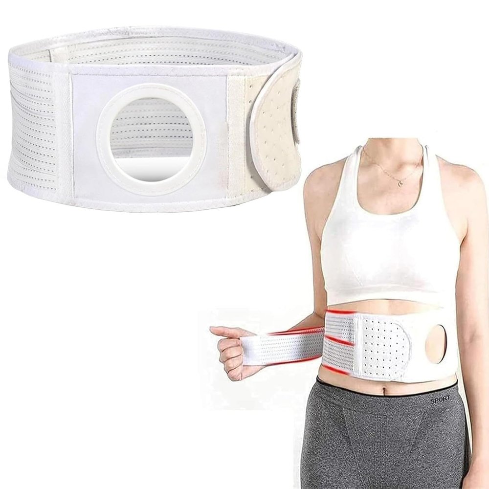 MTTXY Adjustable Stoma Hernia Support Belt, 6/7/8/9 cm Opening, 7 cm-S