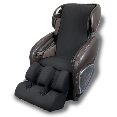 YFJBDKS Universal Full-Body Shiatsu Massage Chair Cover, Dust- and Sweat-Resistant, Washable Stretch Fabric, Black