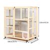 WOTZOV Extra-Large 3-Story Cat Cage Apartment with Wheels view 2