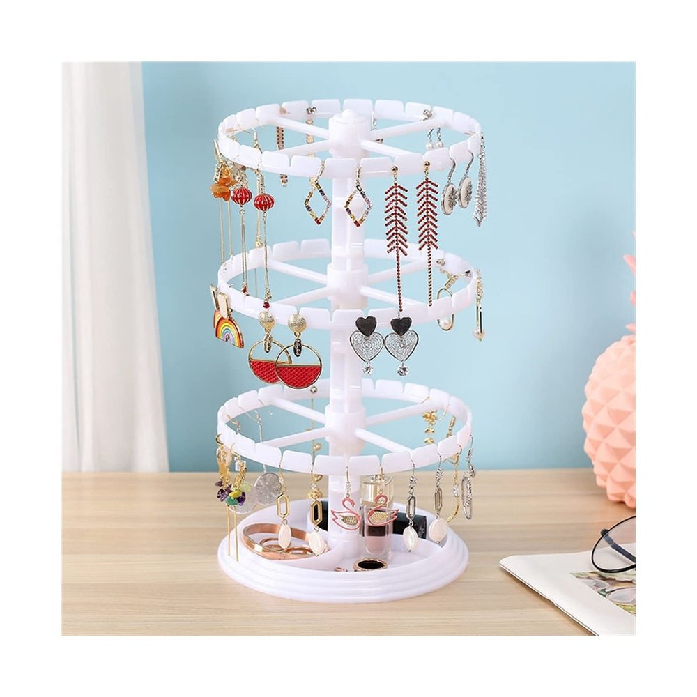 UHJKLA Rotating Jewelry Stand for Earrings and Accessories