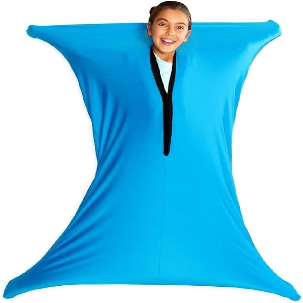 DTREEL Sensory Body Sock for Boys and Girls with Autism and Sensory Processing Disorders, Blue, M