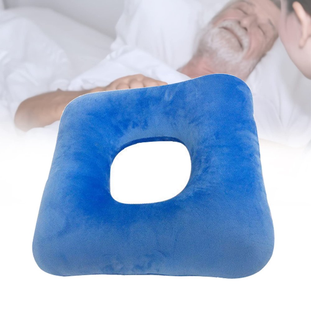 GLJTUO Anti-Pressure Donut Cushion for Hemorrhoids, Pregnancy, Pressure Sores, Wheelchairs, and Extended Sitting, Blue