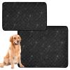 Washable, Non-Slip Pee Pads for Large Dogs, for Travel, 24 x 36 in + 36 x 42 in, Black and White, 2-Pack view 1