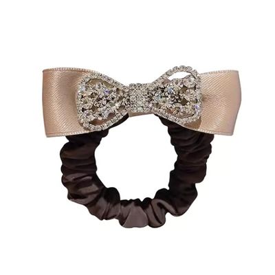 Women's Hair Tie with Rhinestone Bow