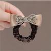 Women's Hair Tie with Rhinestone Bow view 2